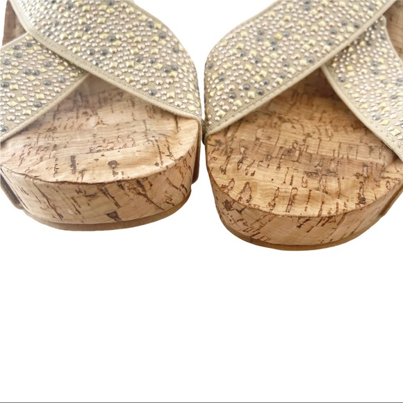 COPY - Corkys Sandals Summit Criss Cross Studed Elastic Cork Platform Open Toe … - Picture 7 of 9
